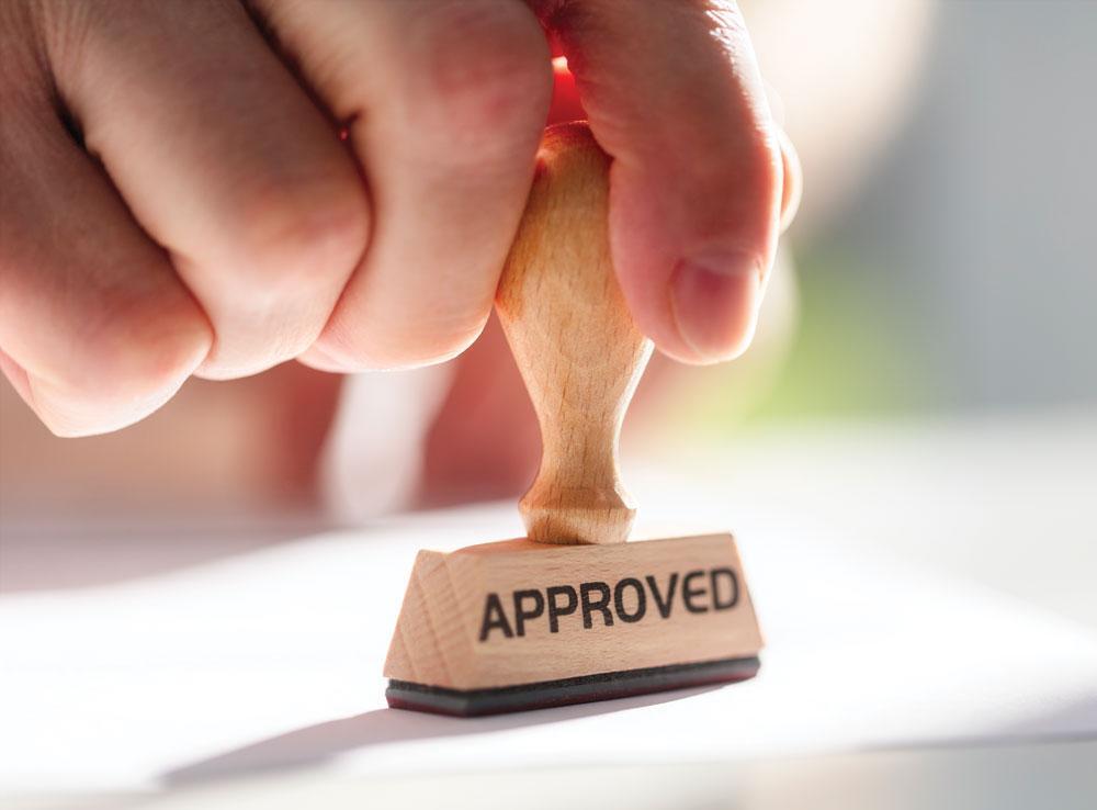 Stamp of approval.